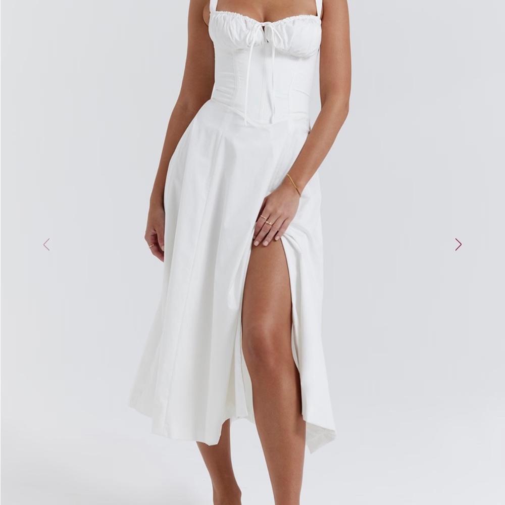 House of CB White Midi Dress